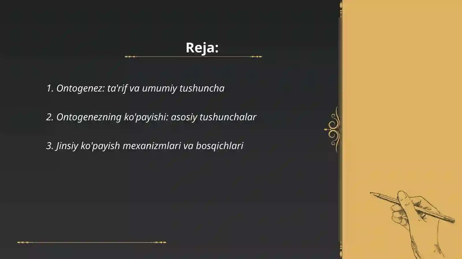 Ontogenez. Ontogenezning kupayishi. Ontogenez turlari, tiplari bosqichlari va davrlari 2