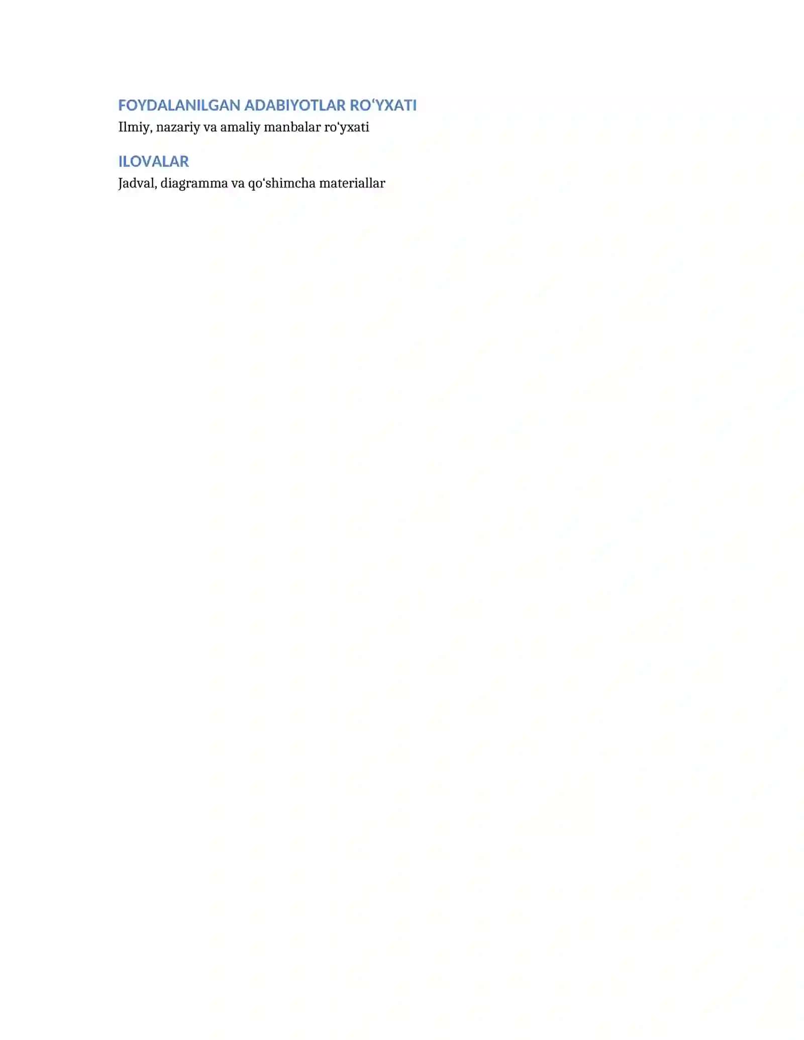 MAGISTRLIK DISSERTATSIYASI ISHI REJASI 2
