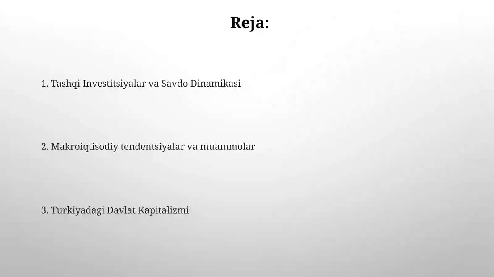 Turkiyaning iqtisodiy tizimlari tahlili 2