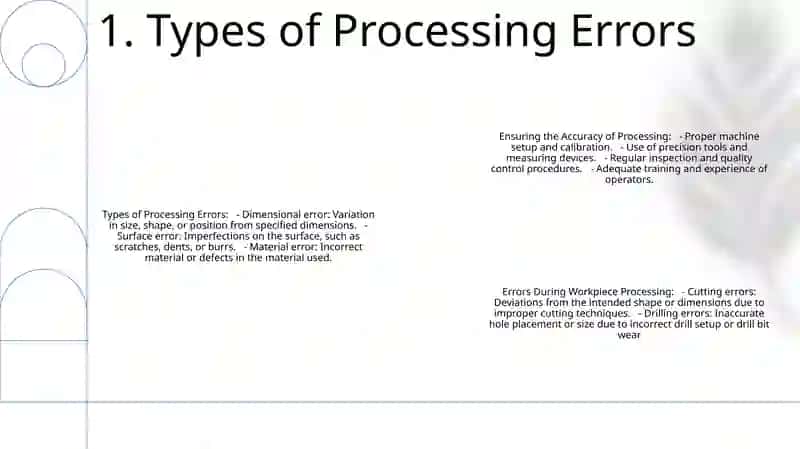 Ensuring The Accuracy Of Processing And Errors That Occur During The Processing Of Workpiece At The Workshop 2