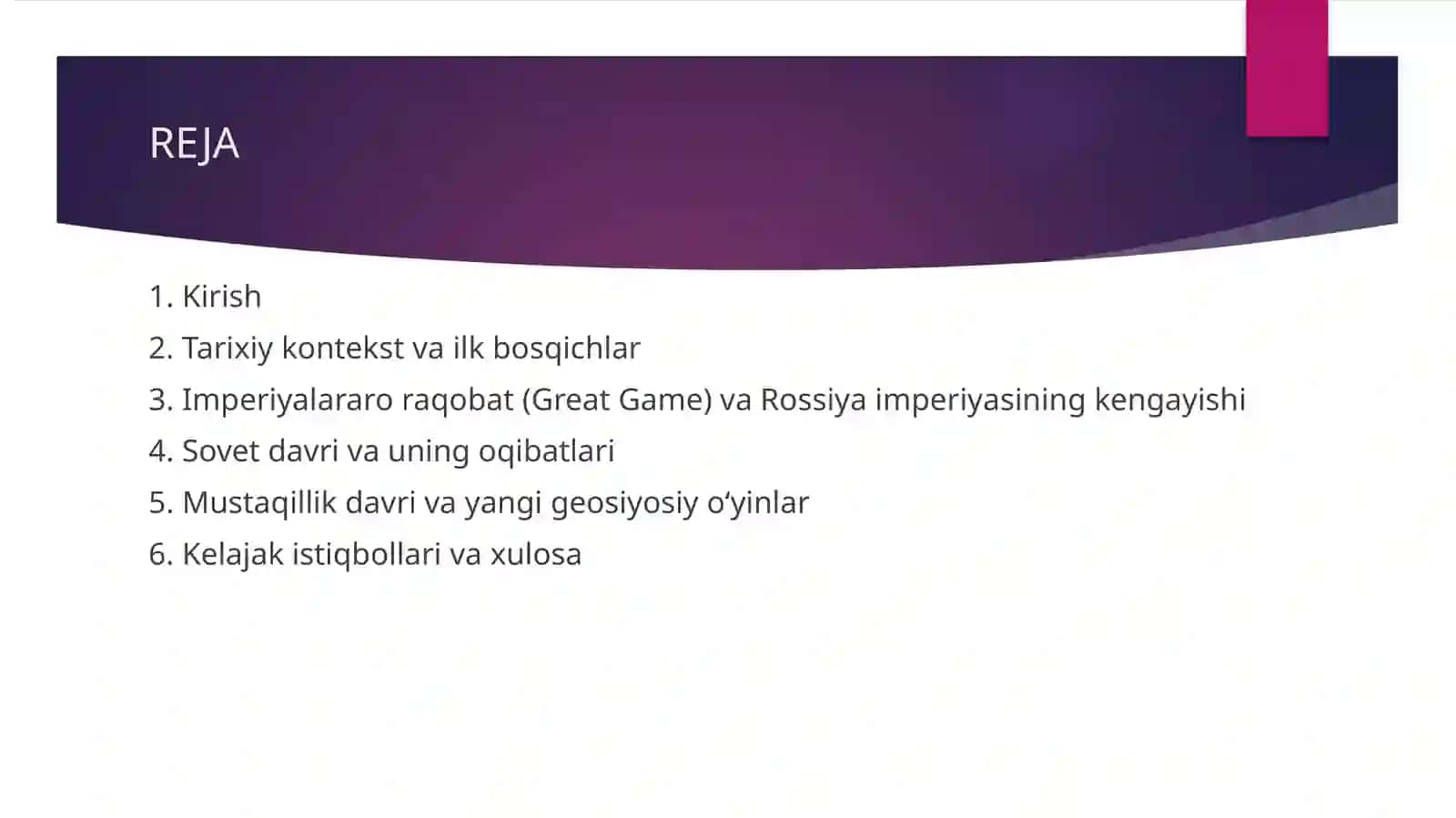 Markaziy Osiyoda buyuk davlatlarning katta geosiyosiy o‘yini va uni tarixiy bosqichlari. 2