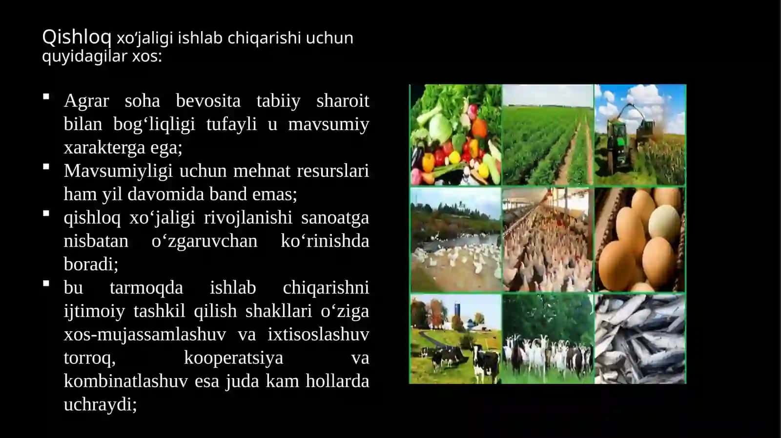 Qishloq xo‘jaligining ijtimoiy va hududiy tashkil qilish xususiyatlari 2