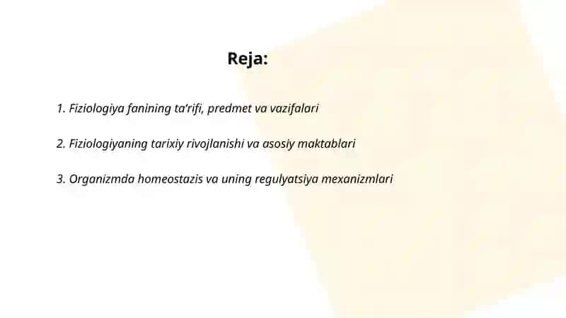 Fiziologiya fani, rivojlanishi, tibbiyotda ahamiyati. Fiziologik tekshiruv usullari 2