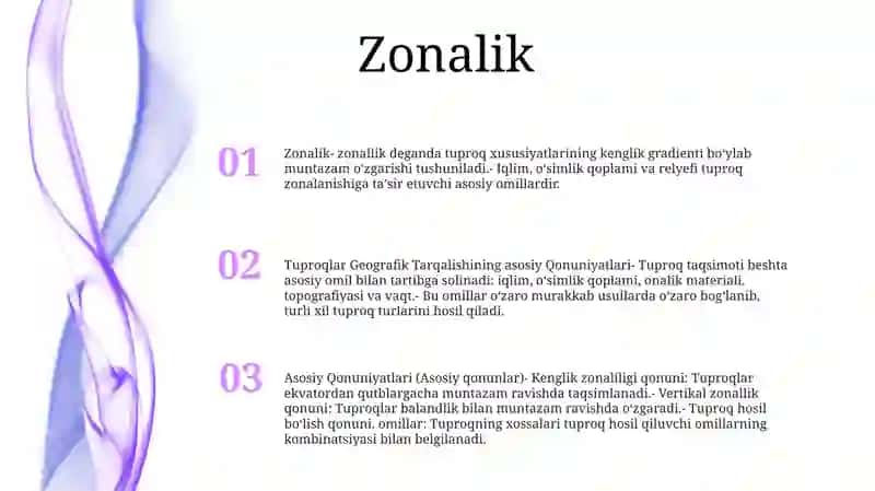 Tuproqlar Geografik Tarqalishining Asosiy Qonuniyatlari 2