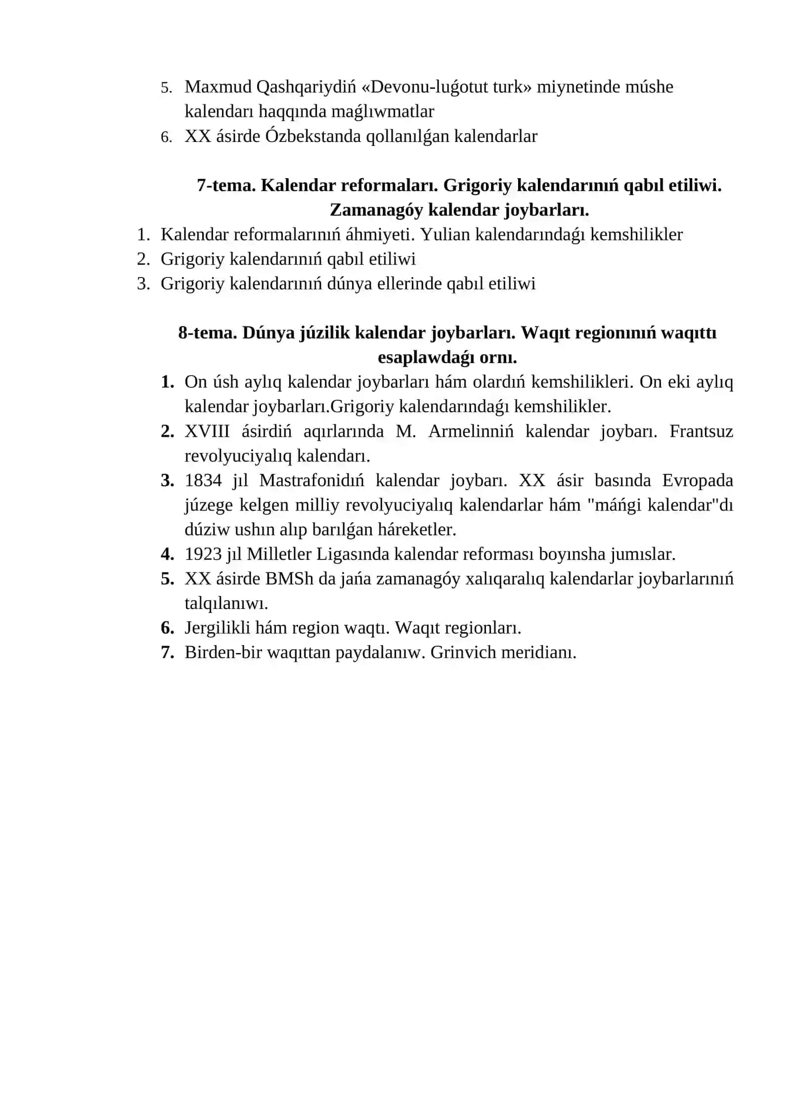 Seminar sabaq temaları 2