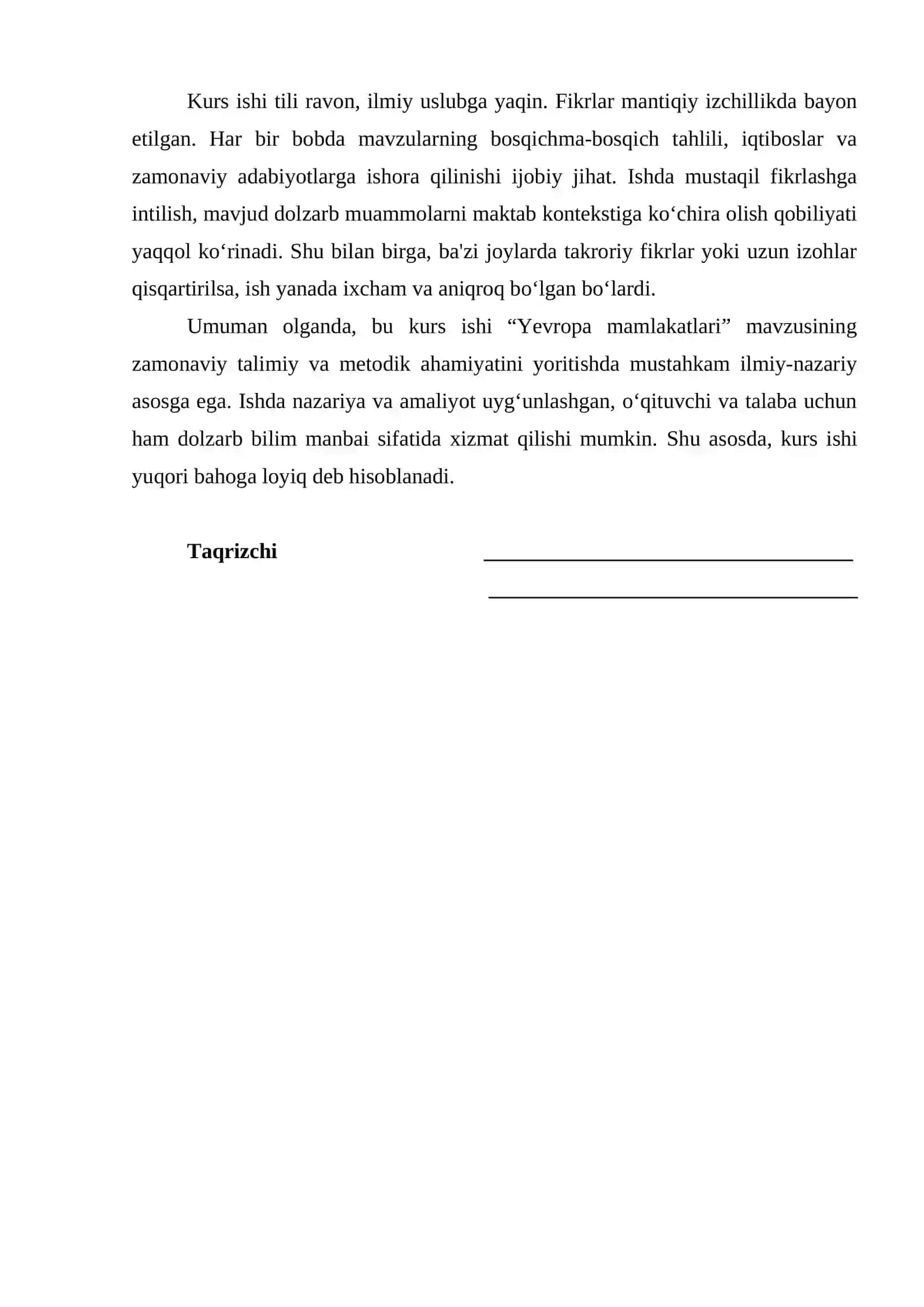 "Jahon ijtimoiy-iqtisodiy geografiyasi kursida ‘Yevropa mamlakatlari’ mavzusini o‘rganish metodikasi" 2