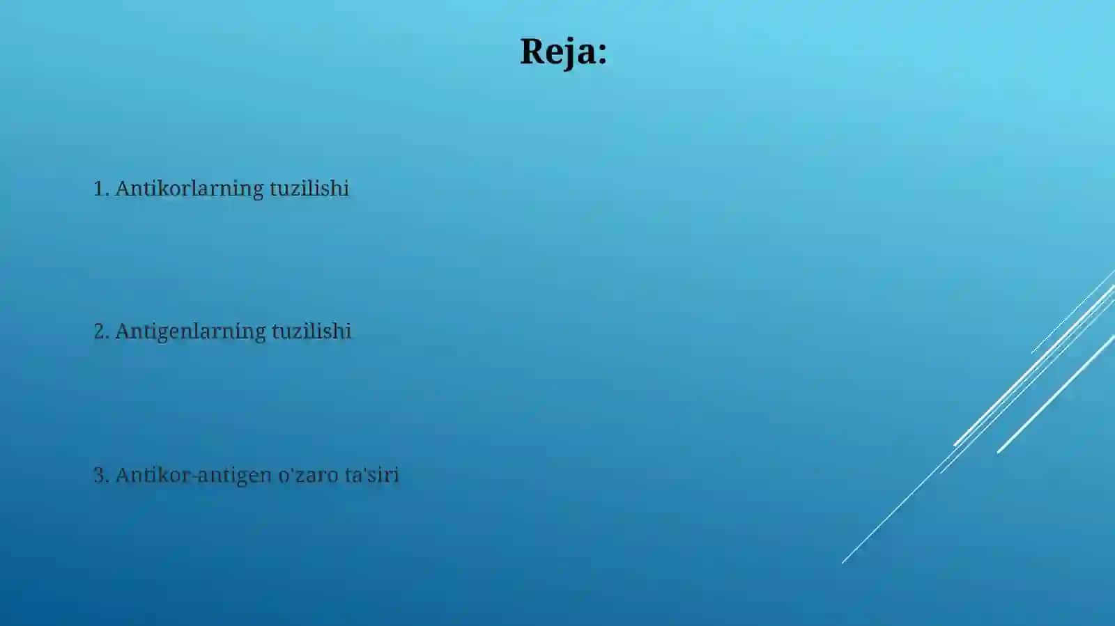 Imunitet tizimi molekulalari (antikorlar, antigen)larning tuzilishi 2