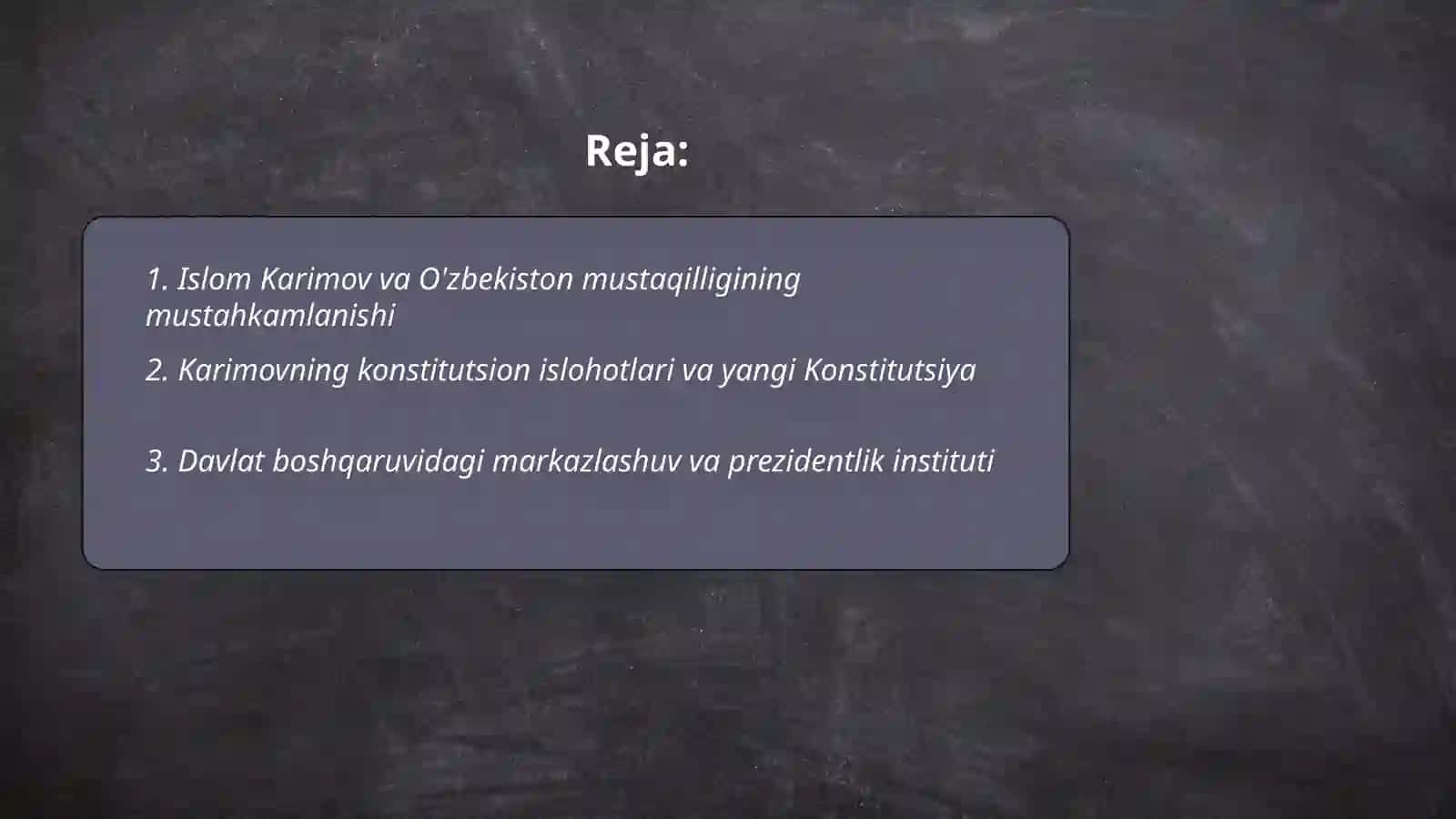 Islom Karimovning O'zbekiston tarixida tutgan o'rni 2