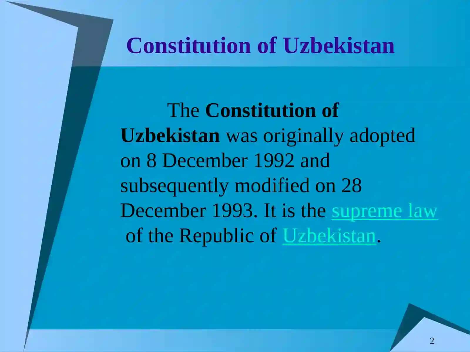 Constitution of Uzbekistan 2
