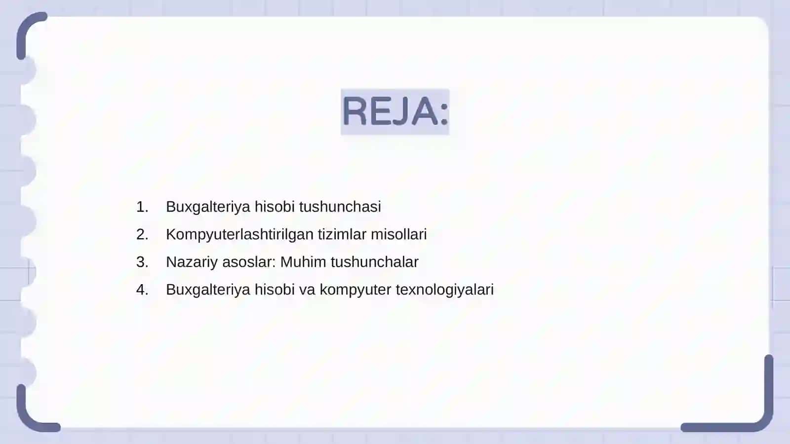 Buxgalteriya hisobi kompyuterlashtirilgan tizimlarining nazariy asoslari 2