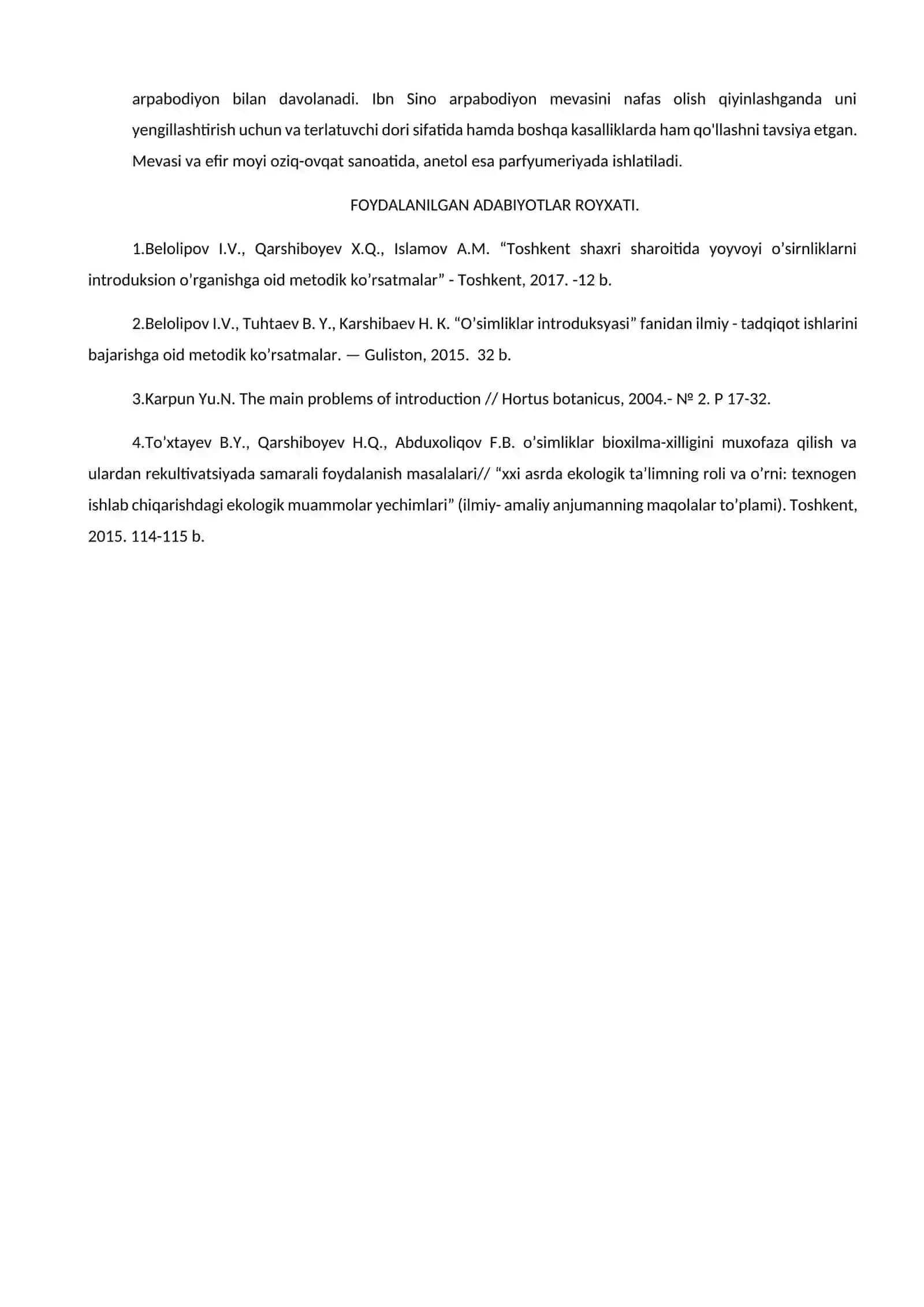 Anissimon (oddiy) arpabodiyon - Pimpinella Anisum L 2