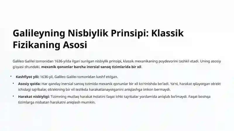 Nisbiylik Prinsipi Postulatlari: Fizikadagi Inqilobiy Gʻoya 2
