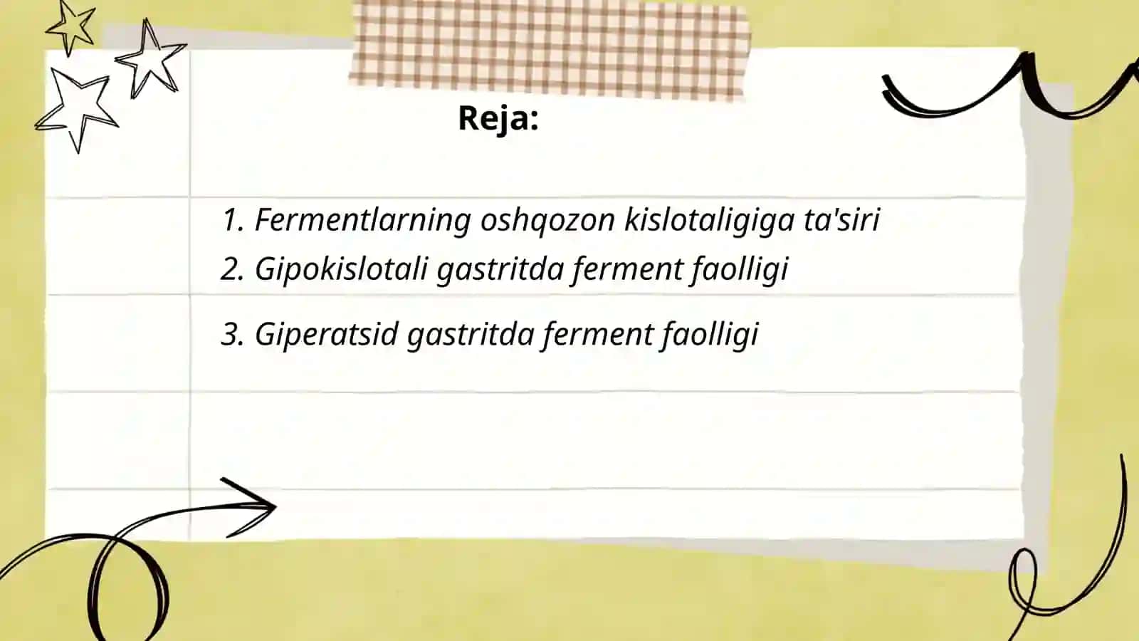 FJSTI davolash ishi yunalishi 1 kurs 4524-guruh talabasi Inomjonov Namirjonning tibbiy kimyodan mustaqil talimi 2