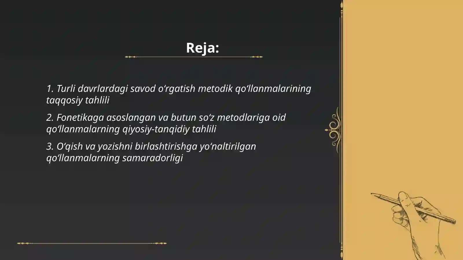 Savod oʻrgatishdan yaratilgan metodik qoʻllanmalarning qiyosiy - tanqidiy tahlili 2