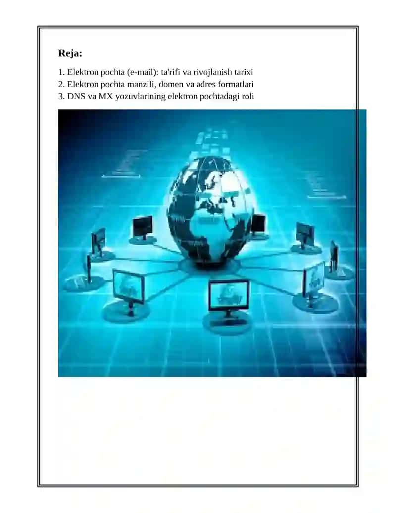 INTERNET VA INTERNET XIZMATLARI.ELEKTRON POCHTA XIZMATLARI 2