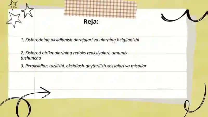Kislorod birikmalarining oksidlanish-qaytarilish. Frost diagrammasi 2