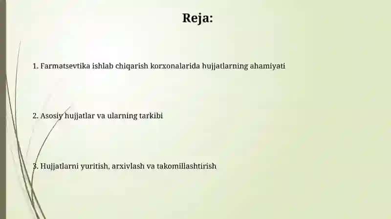 Farmatsevtik ishlab chiqarish korxonalarini xujjatlashtirish 2