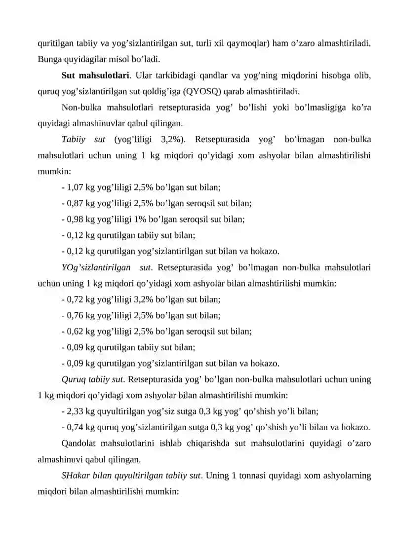 NON MAHSULOTLARI TEXNOLOGIYASI FANIDAN AMALIY MASHG’ULOT №2 2