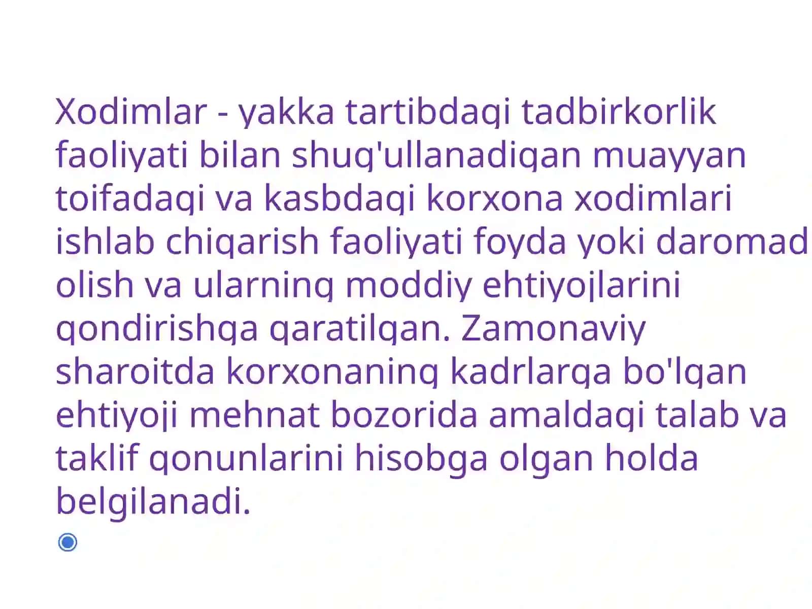 Xodimlarga bo’lgan talabni rejalashtirish 2