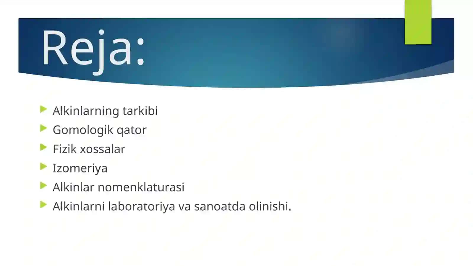 Atsetilen qatorining kimyoviy xossalari 2