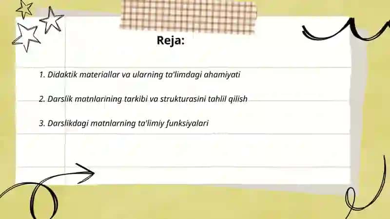 Darslikdagi matnlarni didaktik roli 2
