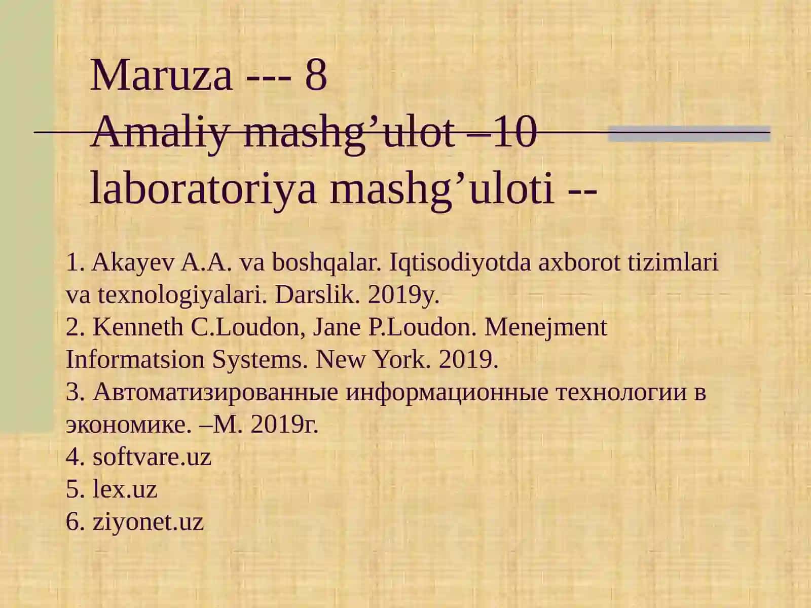 Iqtisodiyotda axborottexnologiyalari fanining predmetivavazifasi 2
