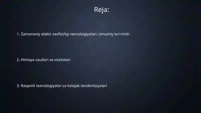 Zamonaviy elektr xavfsizligi texnologiyalari 2