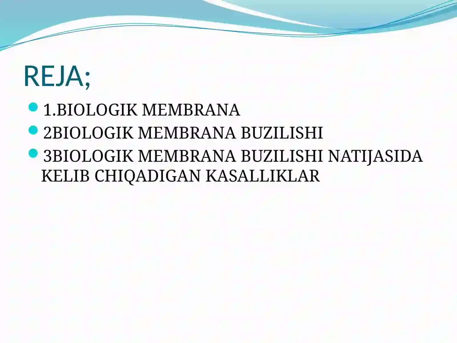 Biologik Membrana Buzilishi 2