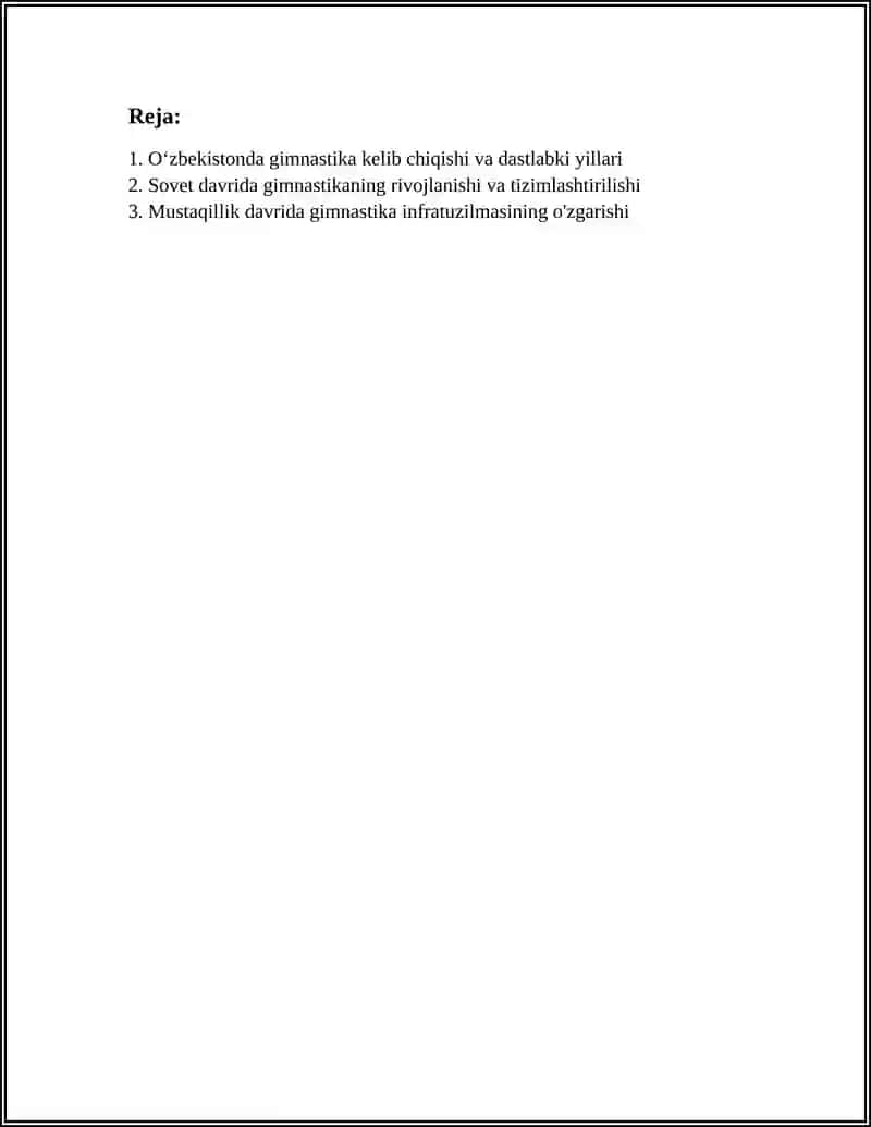 OʻZBEKISTONDA GIMNASTIKANI RIVOJLANISH TARIXI 2