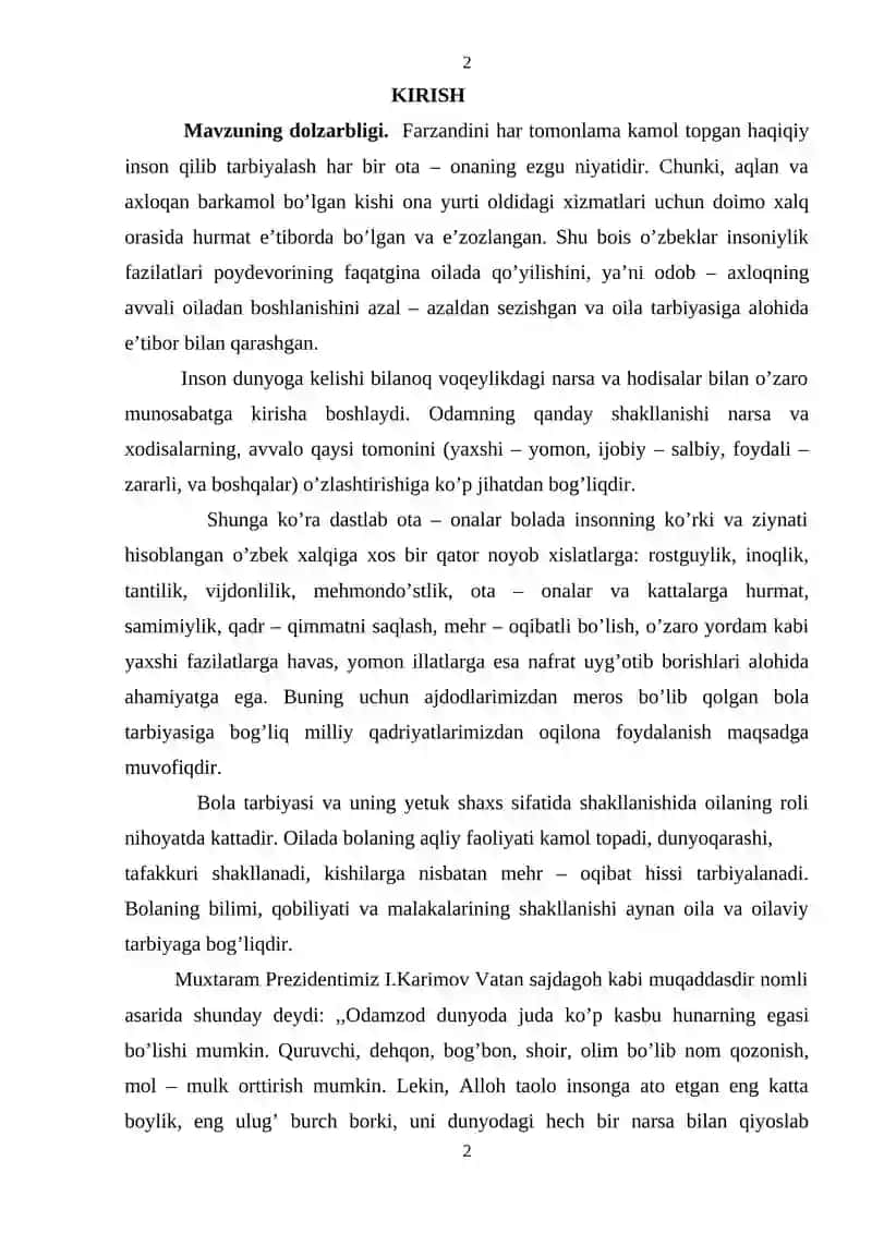 Oilada bola tarbiyasining ijtimoiy –psixologik xususiyatlari 2