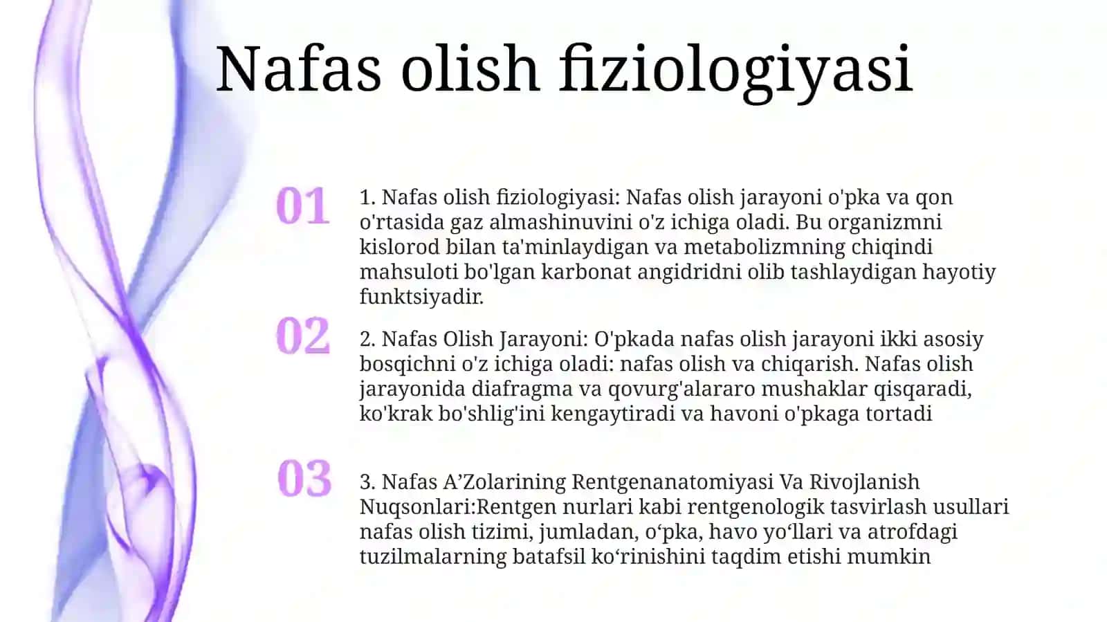 Nafas Olish Jarayoni. Nafas AʼZolarining Rentgenanatomiyasi Va Rivojlanish Nuqsonlari 2