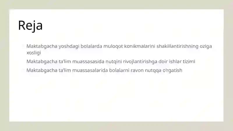 Muloqot Konikmalari Rivojlanishi 2