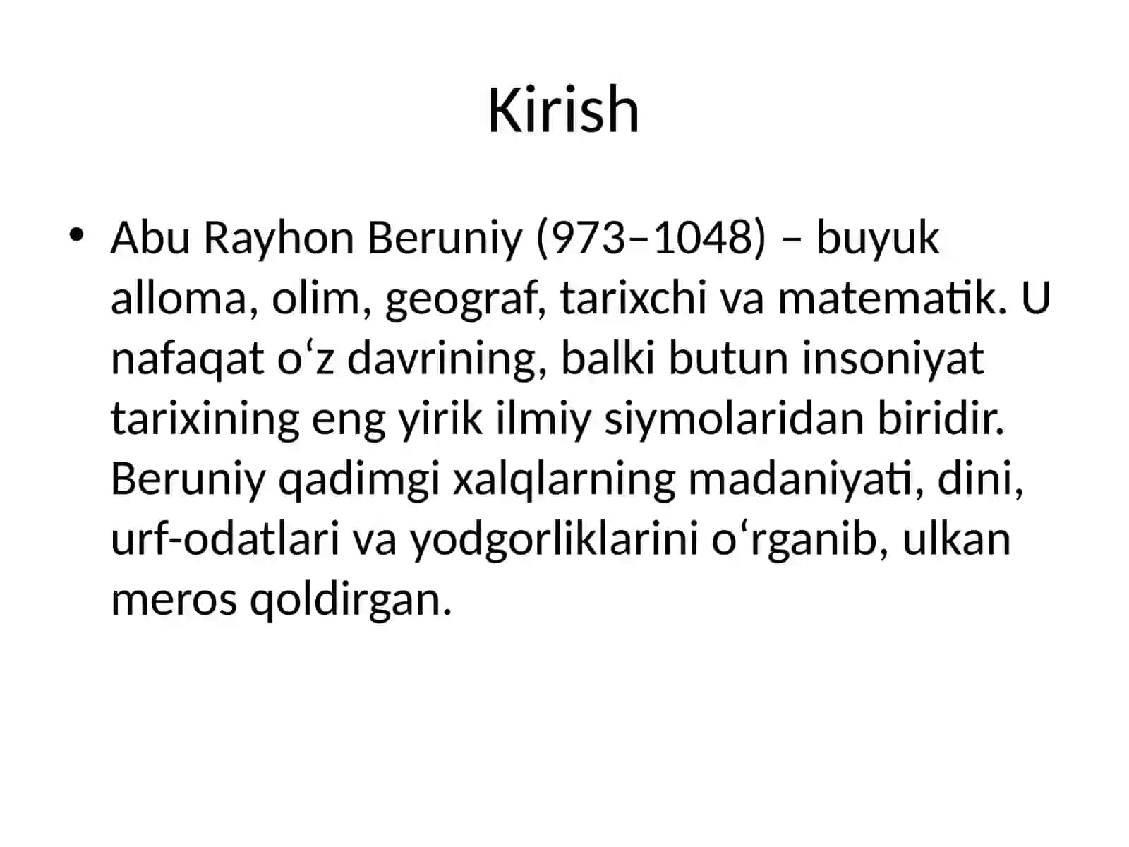 Abu Rayhon Beruniy va Qadimgi Xalqlardan Qolgan Yodgorliklar 2