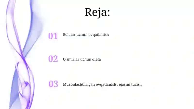 Ovqat ratsioni 2
