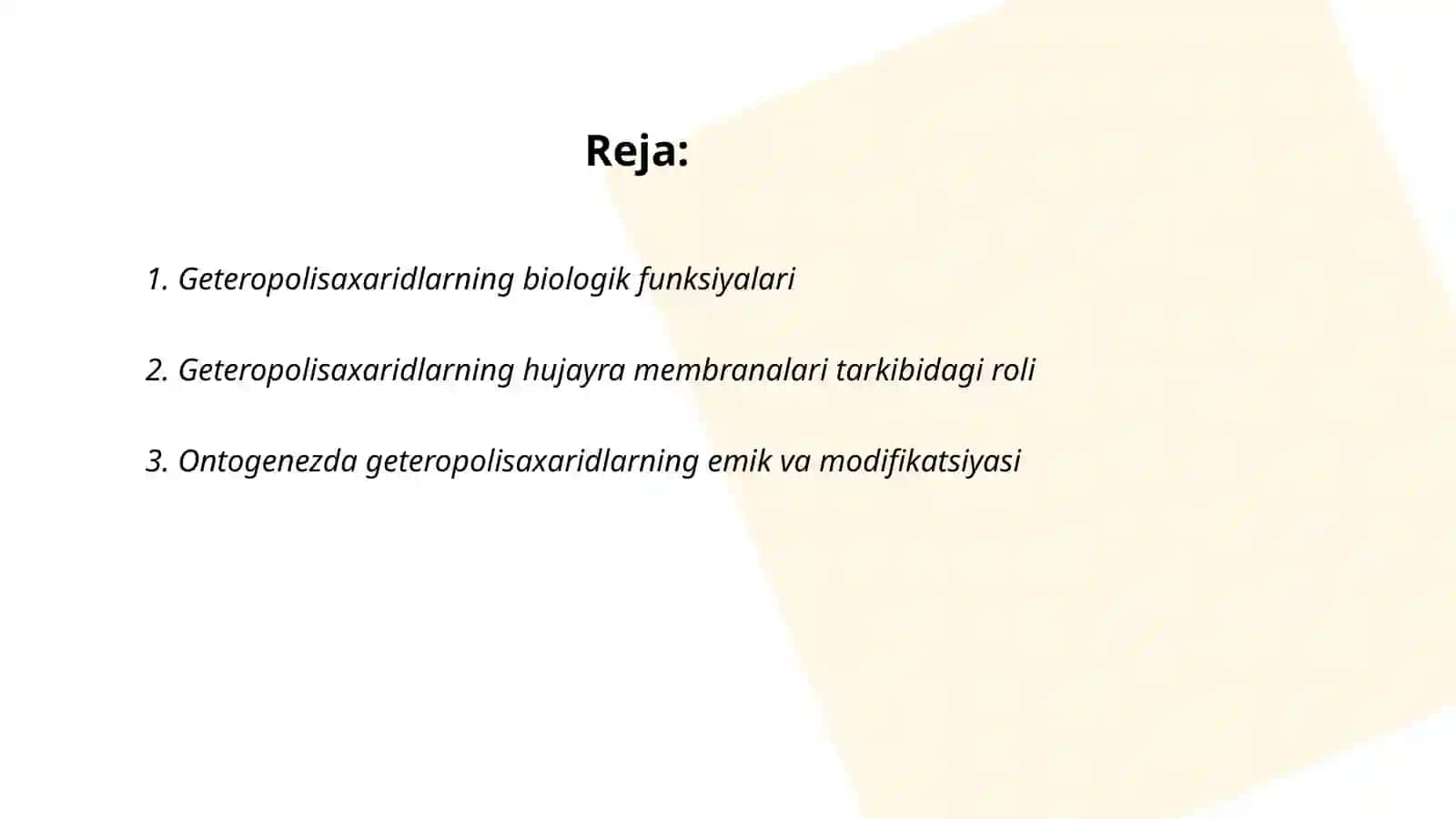 Geteropolisaxaridlarni ontogenez va kasalliklarda òzgarishi 2