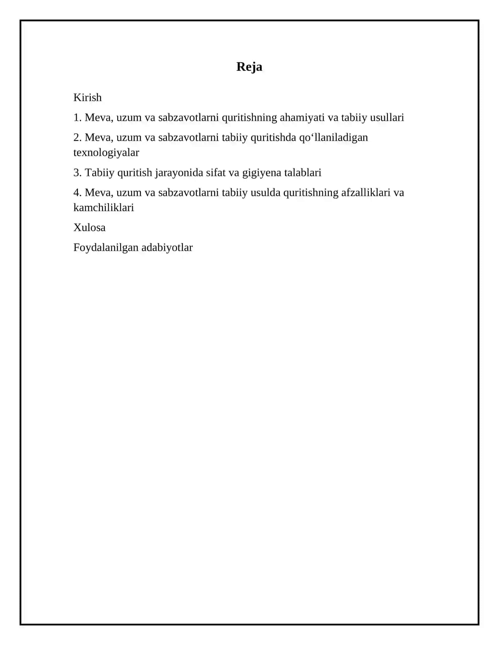 Meva – uzum va sabzavotlarni tabiiy usulda quritish 2