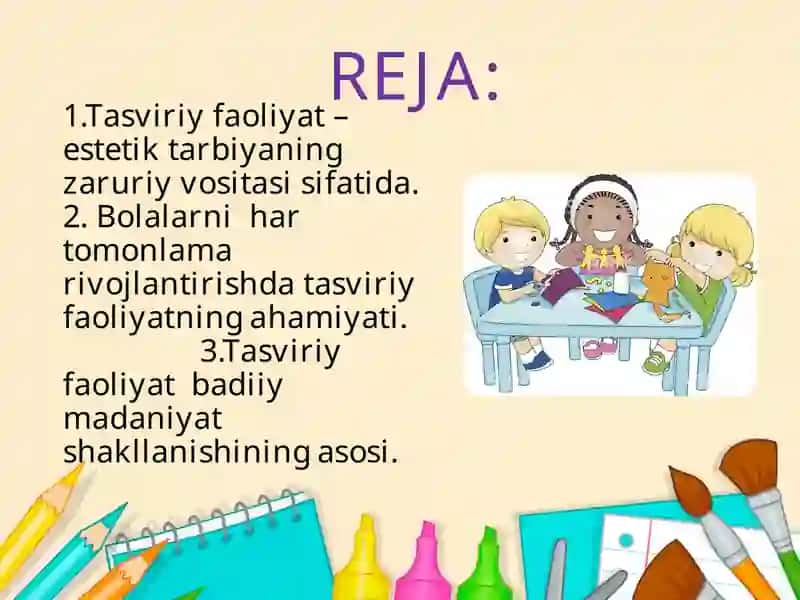TASVIRIY FAOLIYATDA ESTETIK TARBIYA 2