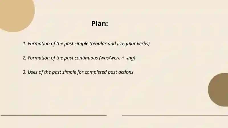 Formation of the past simple and the past continuous 2
