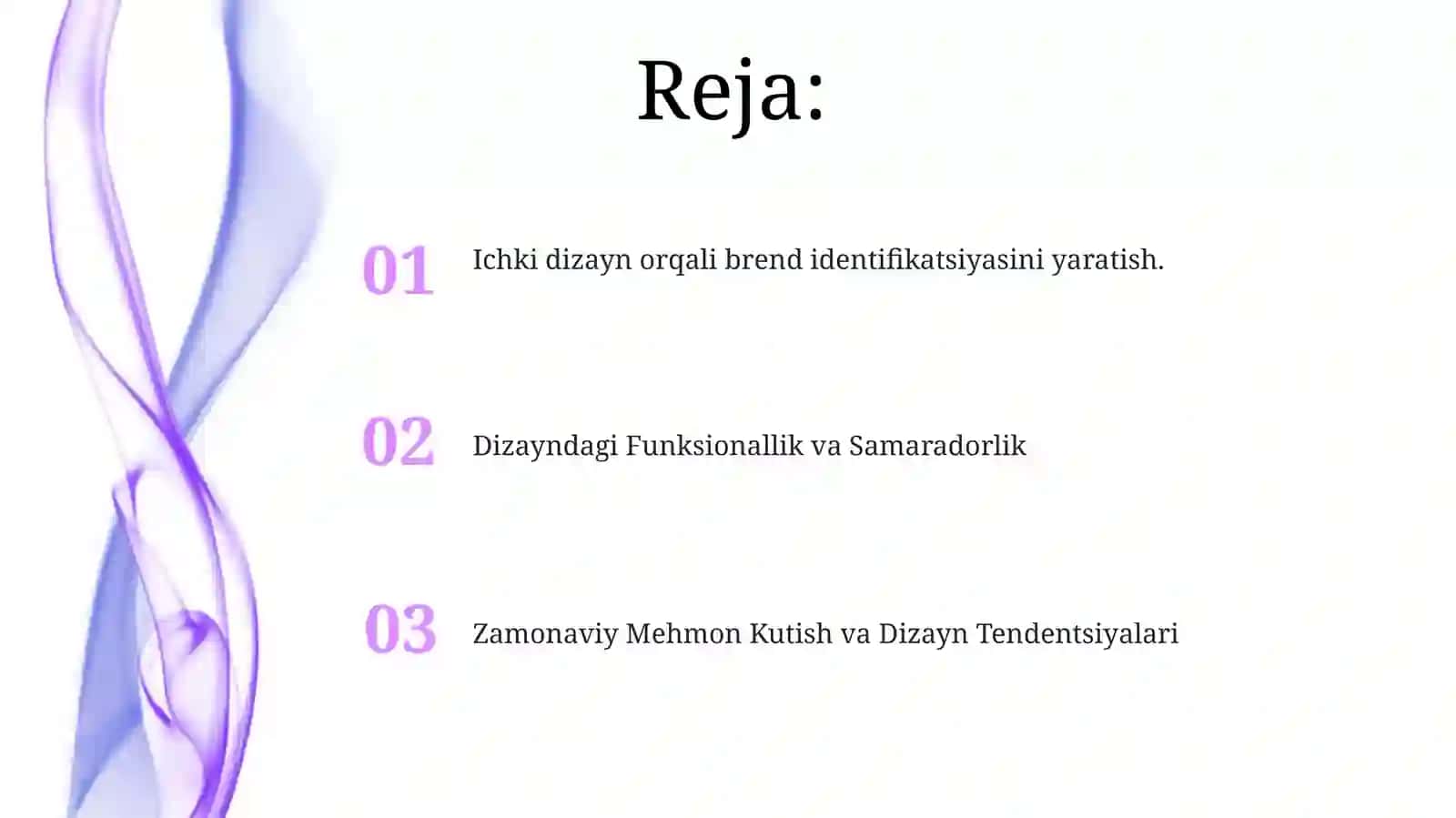 Zamonaviy biznes uslubida mehmonxonakorxonalarini ichkirejalashtirish asoslari 2