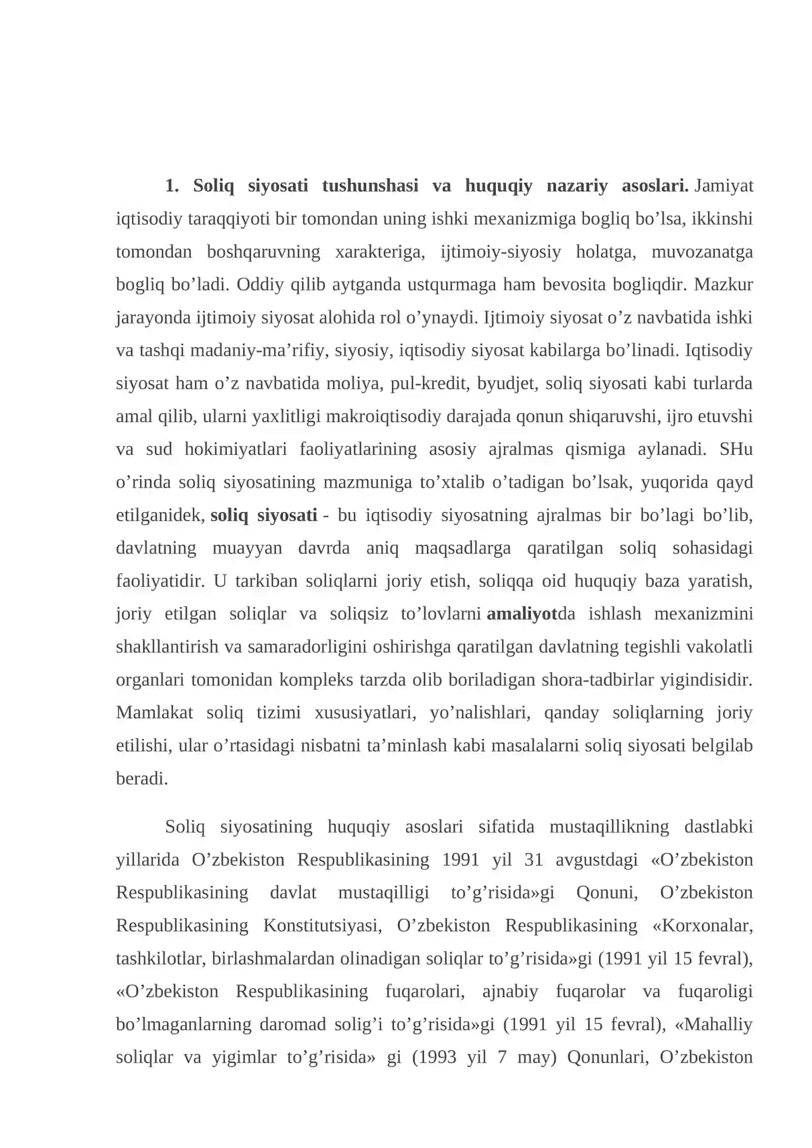 Qishloq xo'jaligi korxonalarini soliqqa tortishning o'ziga xos xususiyatlari va ularni takomillashtirish 2