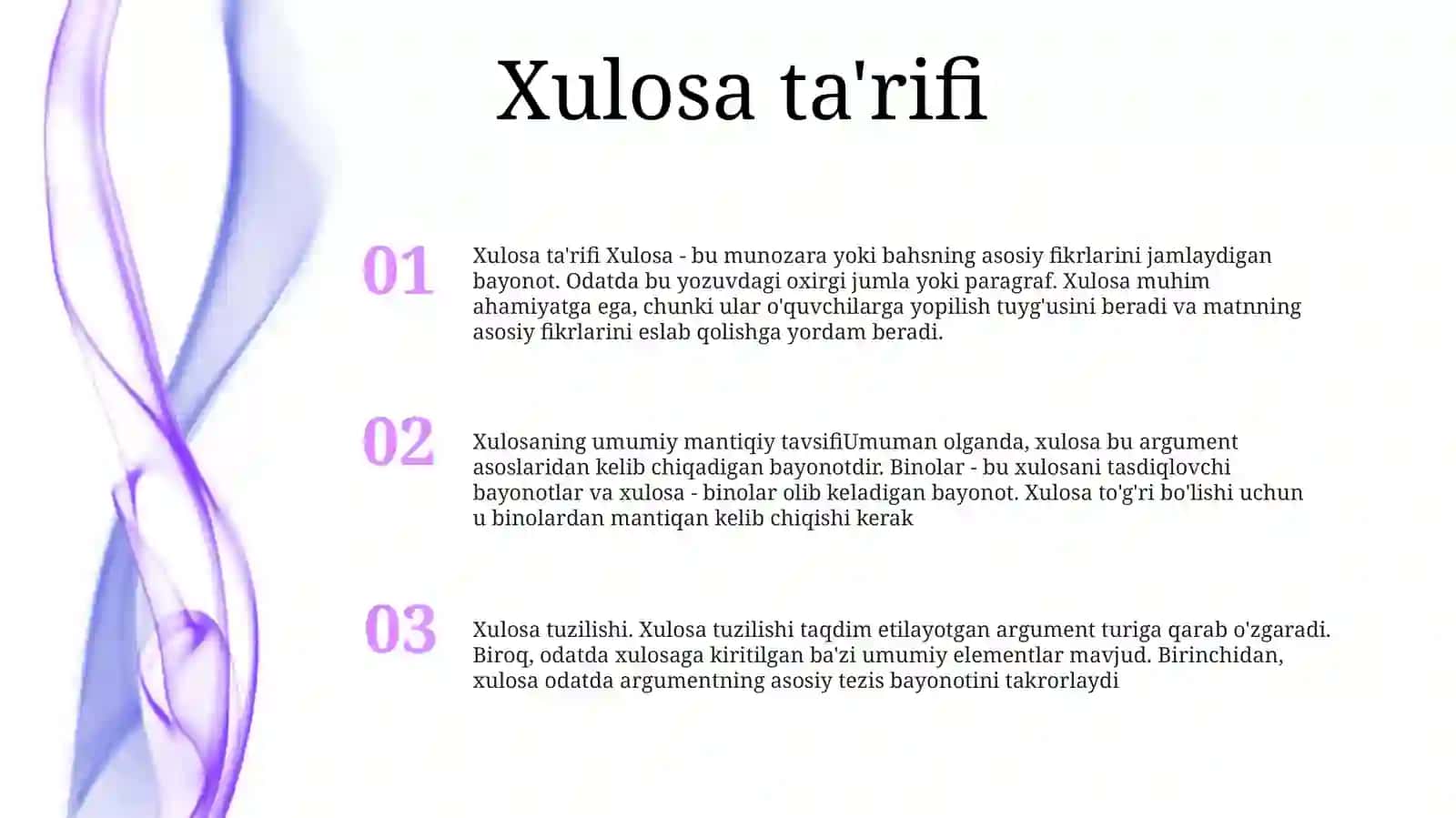 Xulosa Chiqarishning Umumiy Mantiqiy Tavsifi 2