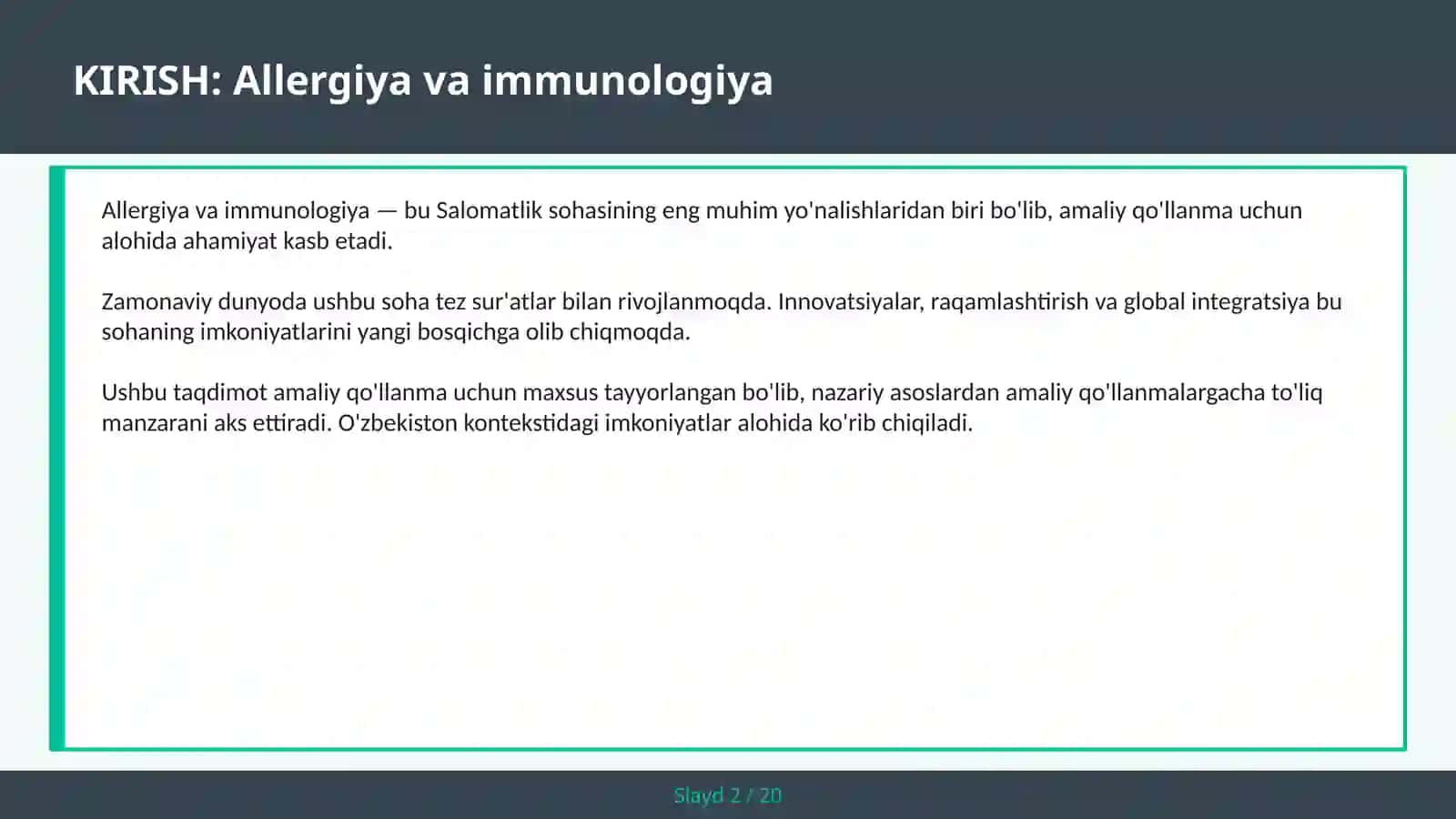 Giperrektivlik va allergen desensibilizatsiya — amaliy qo'llanma 2
