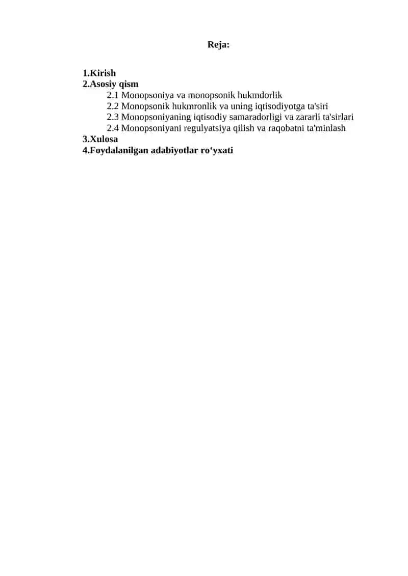 Monopsoniya va monopsonik hukmdorlik 2