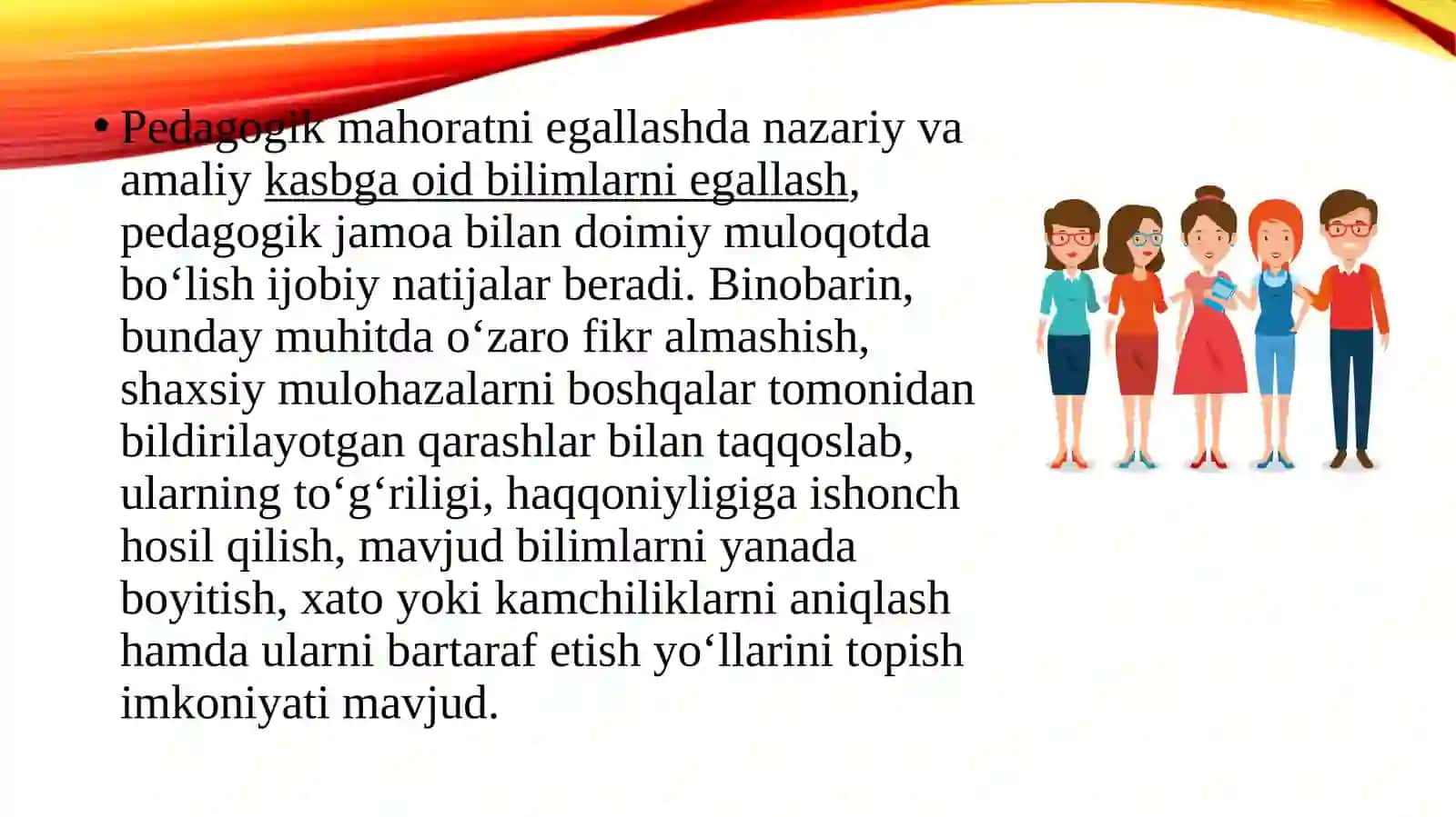 O’qituvchining tarbiya tekhnologiyalarini qo'llashda pedagogik mahoratining ahamiyati 2