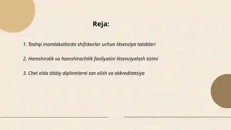 Xorijiy mamlakatlarda tibbiy faoliyatni letsenziyalash 2
