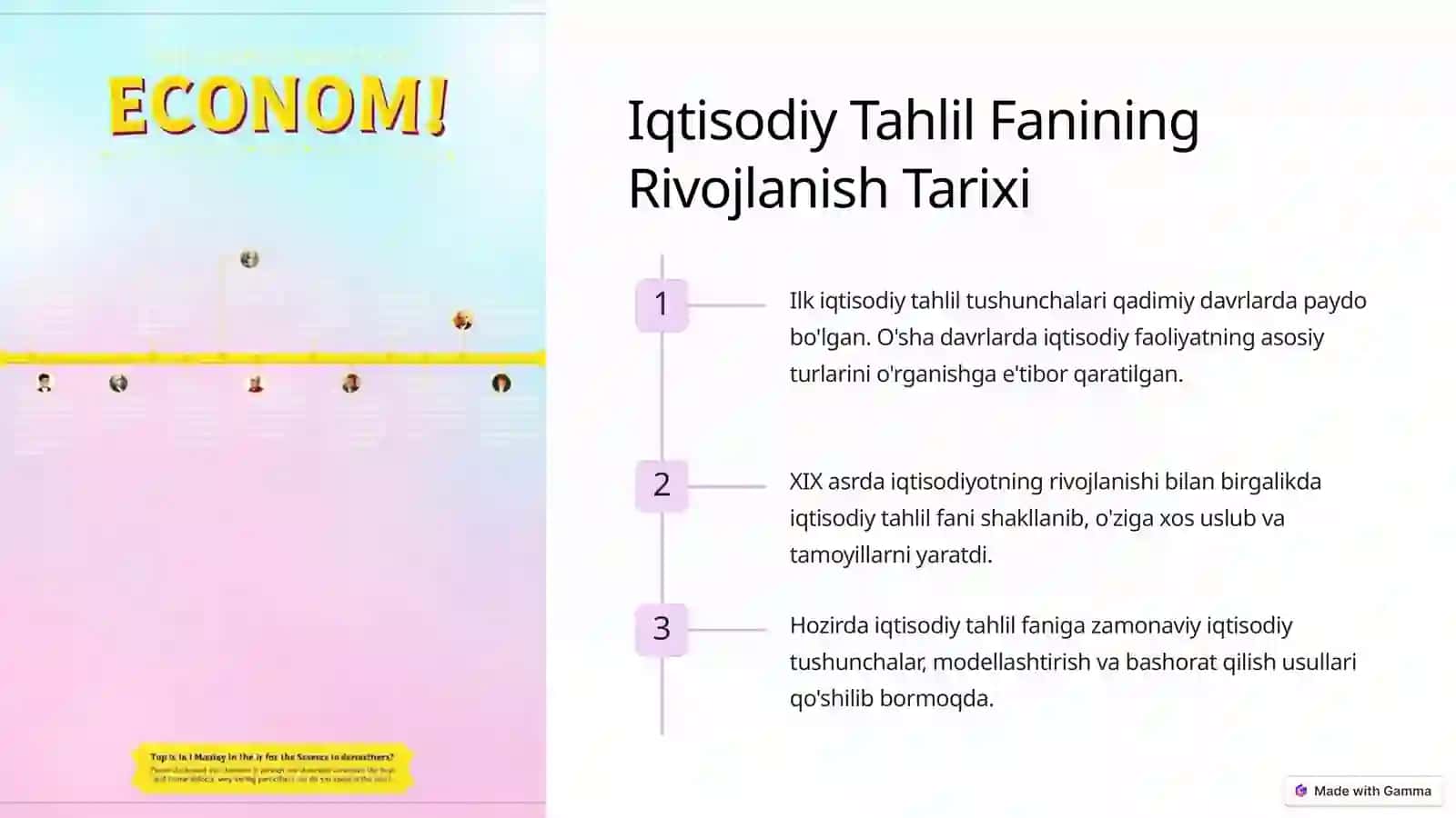 Iqtisodiy tahlil fanining mazmuni 2