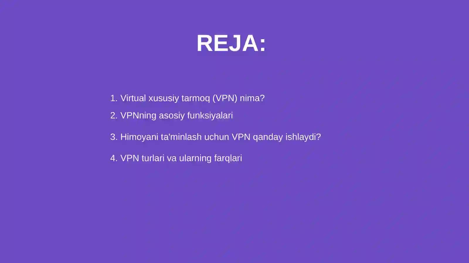Virtual xususiy tarmoq (VPN) ta`limi 2