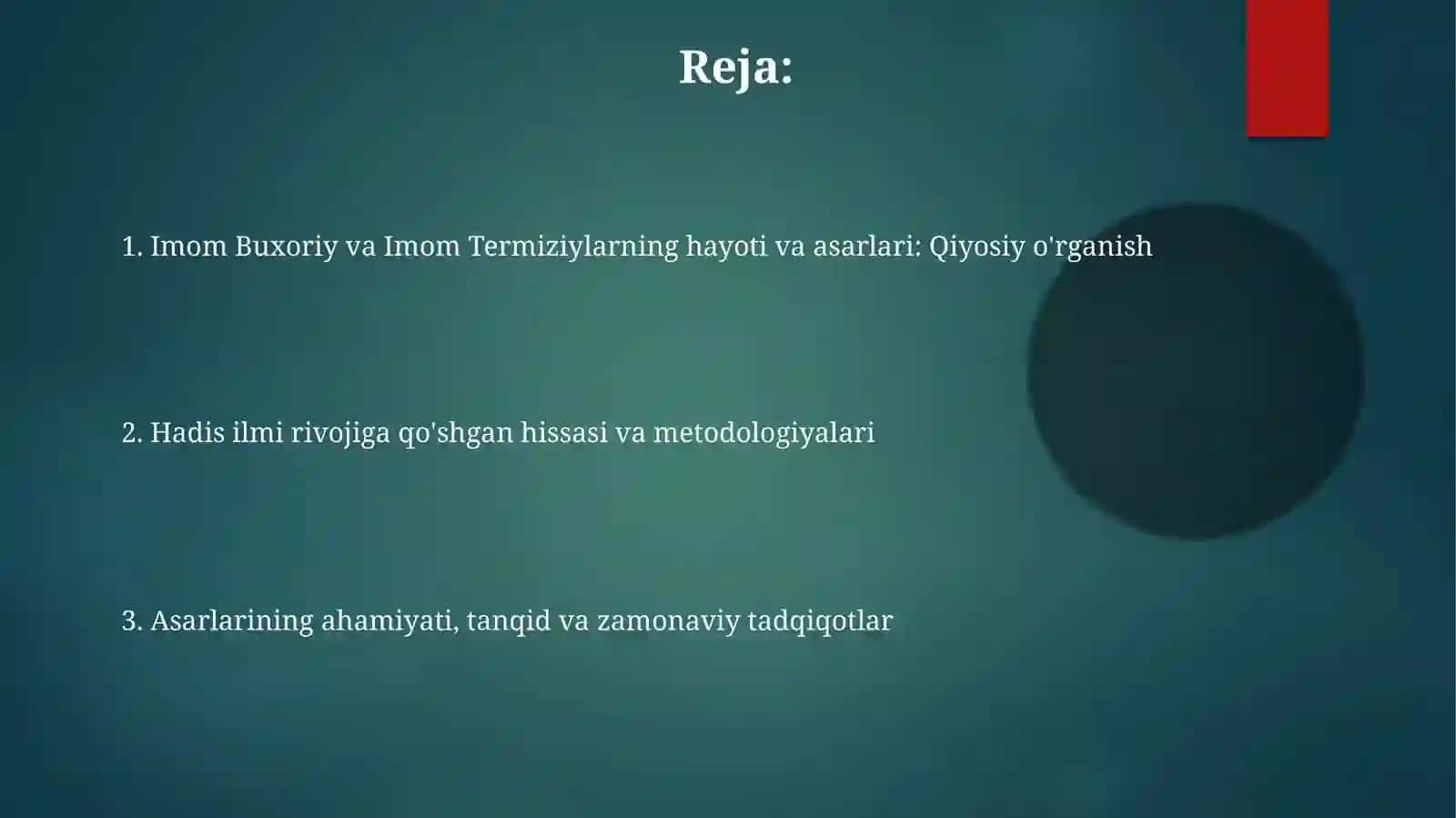 Imom Buxoriy va Imom Termiziyning hadisilari 2