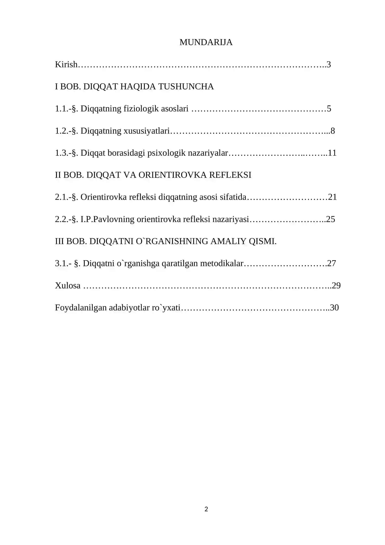 Diqqat va orientirofka refleksi 2