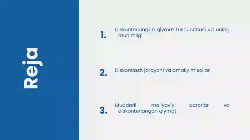 Diskonterlangan qiymat 2